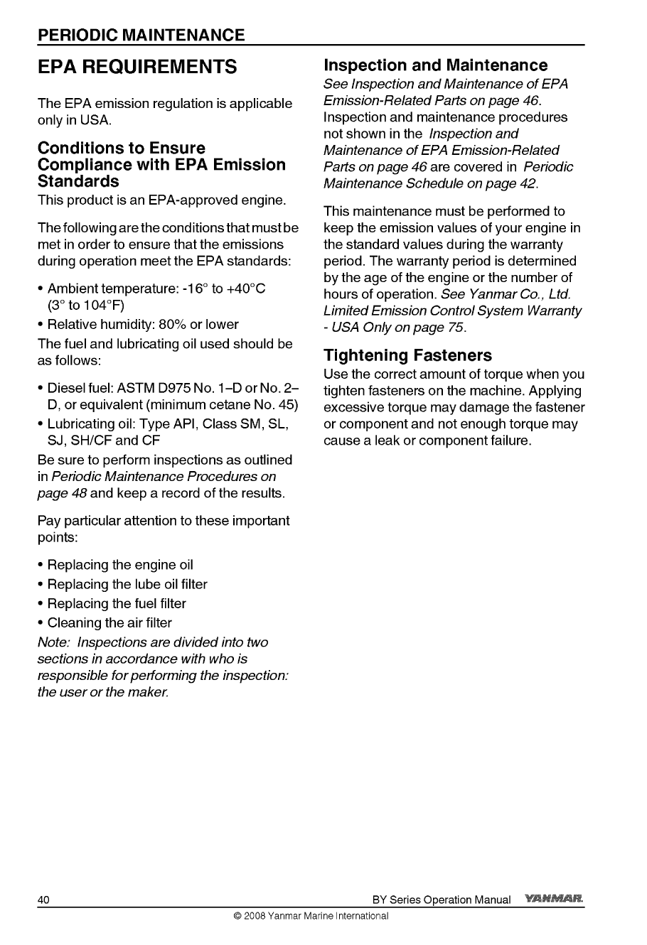 4by2 150z: Yanmar Diesel Sterndrive Engine 150hp/110kw Bravo 2 Owners Manual
