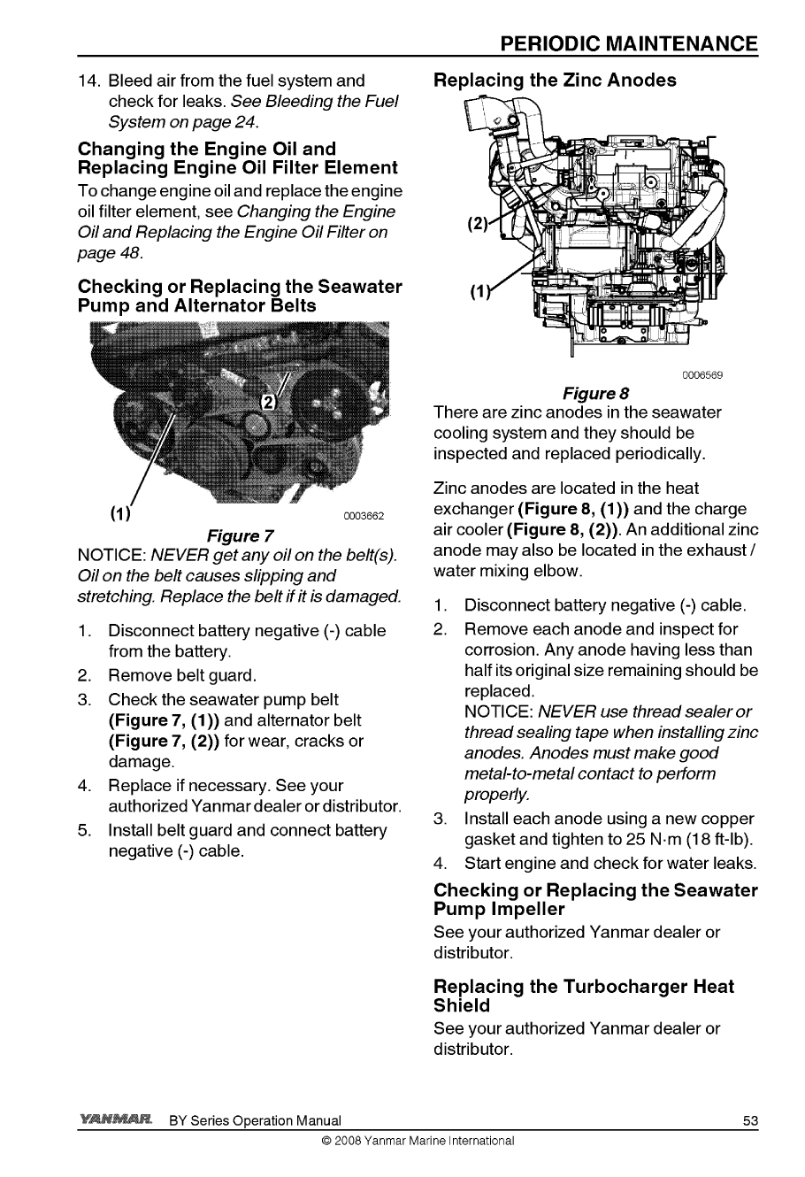 6by2 220z: Yanmar Diesel Sterndrive Engine 220hp/162kw Bravo 1 Owners Manual