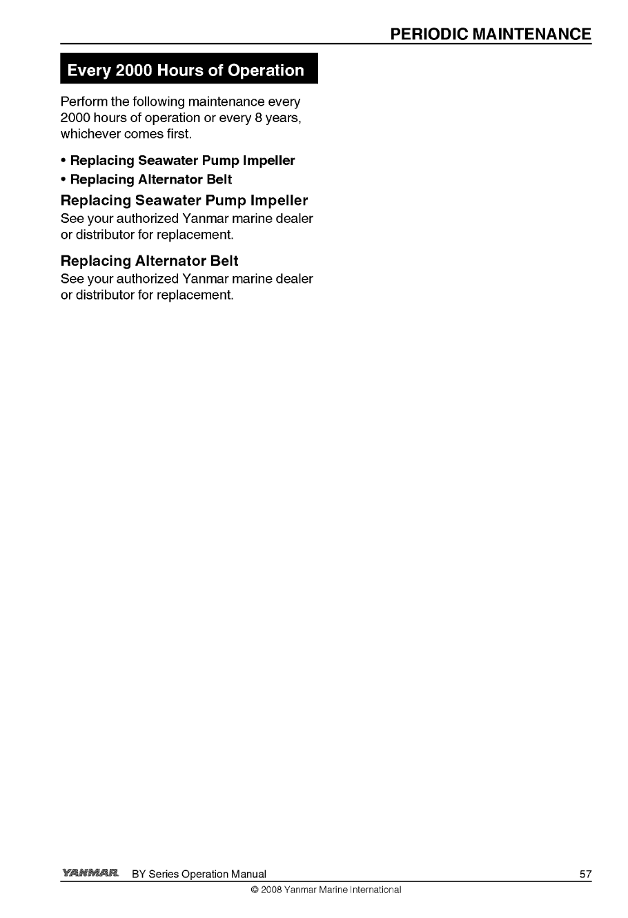 6by2 220z: Yanmar Diesel Sterndrive Engine 220hp/162kw Bravo 1 Owners Manual