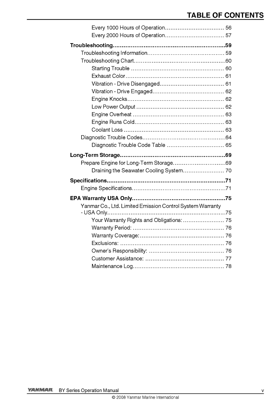 '6by2 220z: Yanmar Diesel Sterndrive Engine 220hp/162kw Bravo 2 Owners Manual'