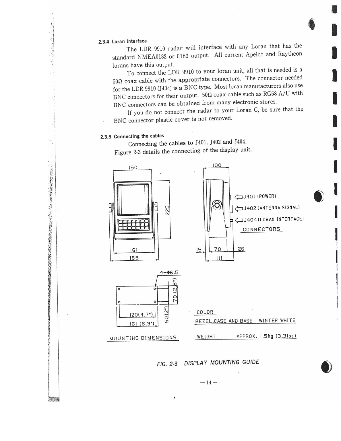 Apelco ldr 9910 Radar