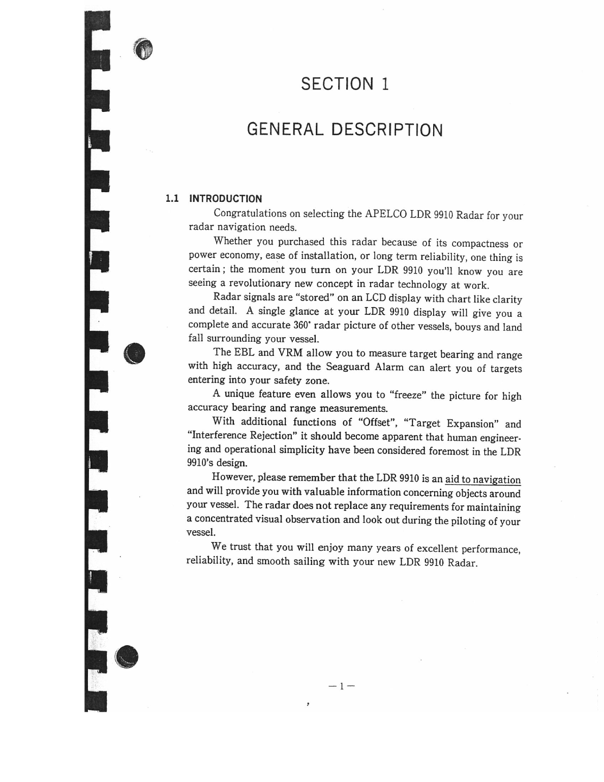 ' Apelco Ldr 9910 Radar'