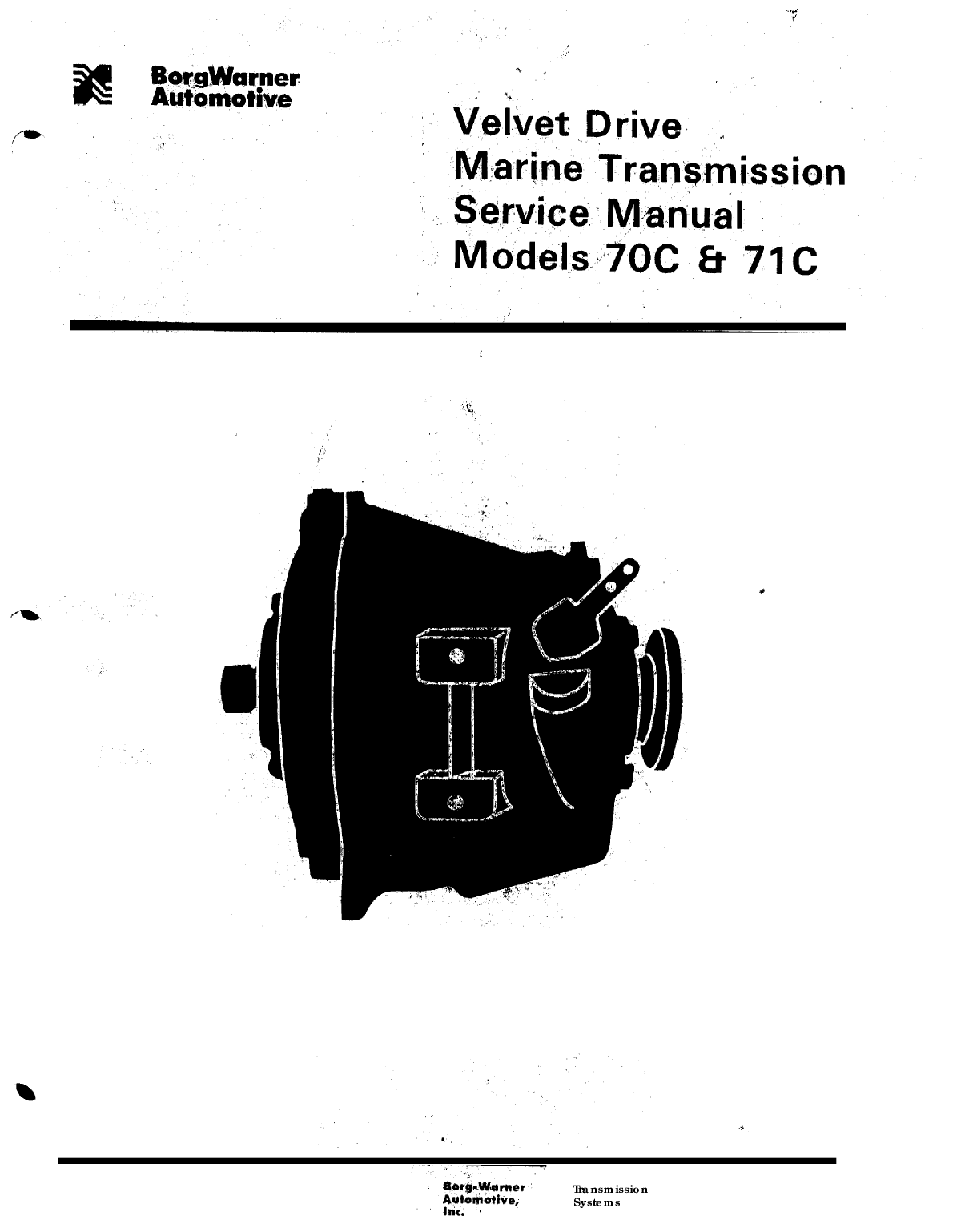 Borg Warner Velvet 70c 71c Transmission Manual