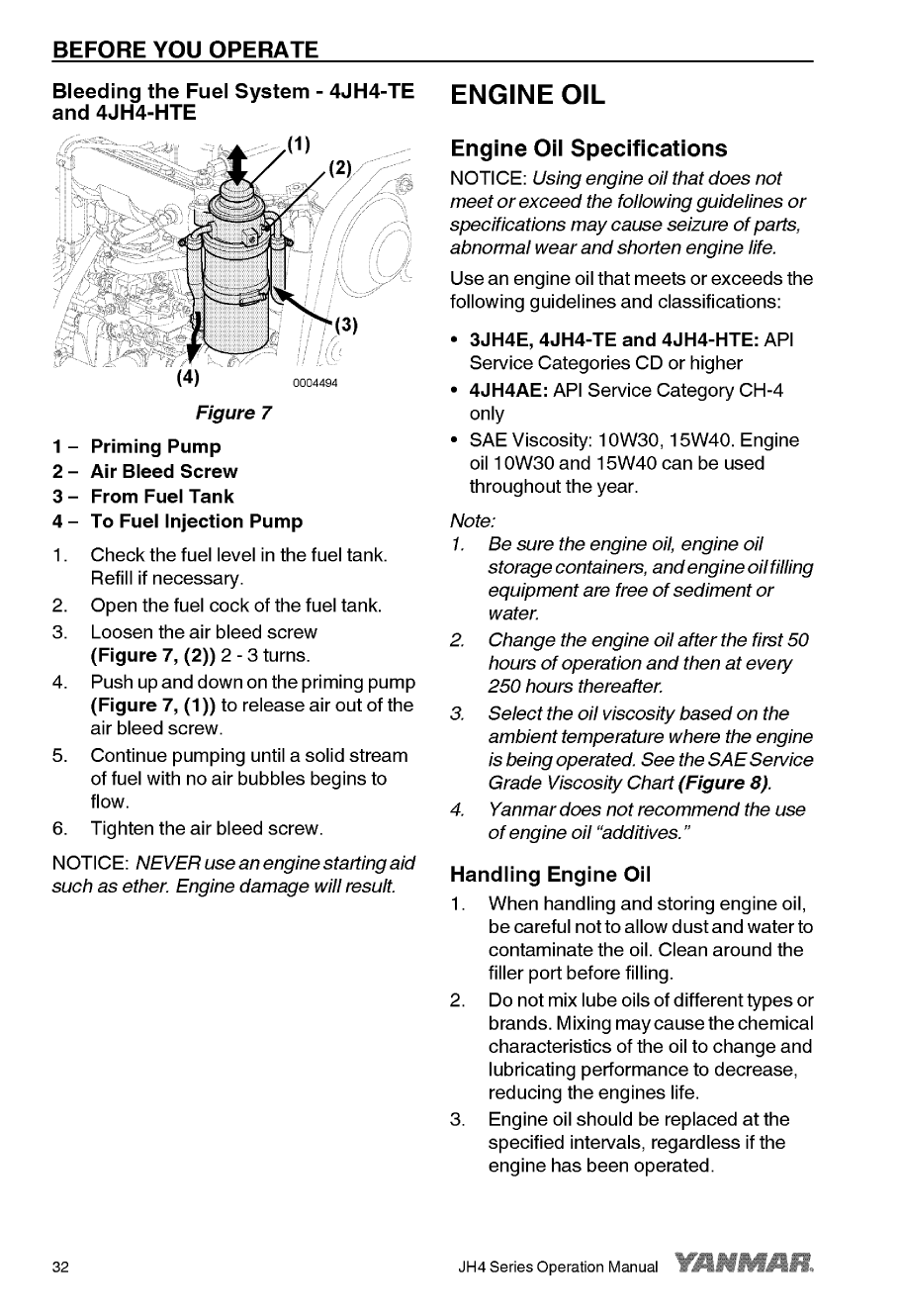 '4jh4 hte: Yanmar Inboard Engine 110hp/80.9kw Owners Manual'