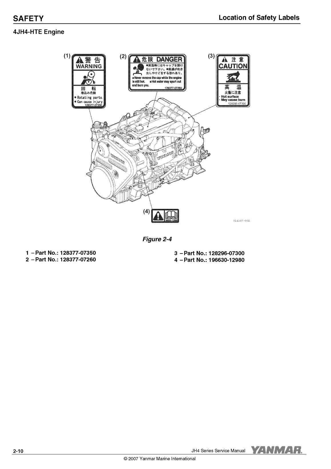 '4jh4 te: Yanmar Inboard Engine 75hp/55kw Service Manual'
