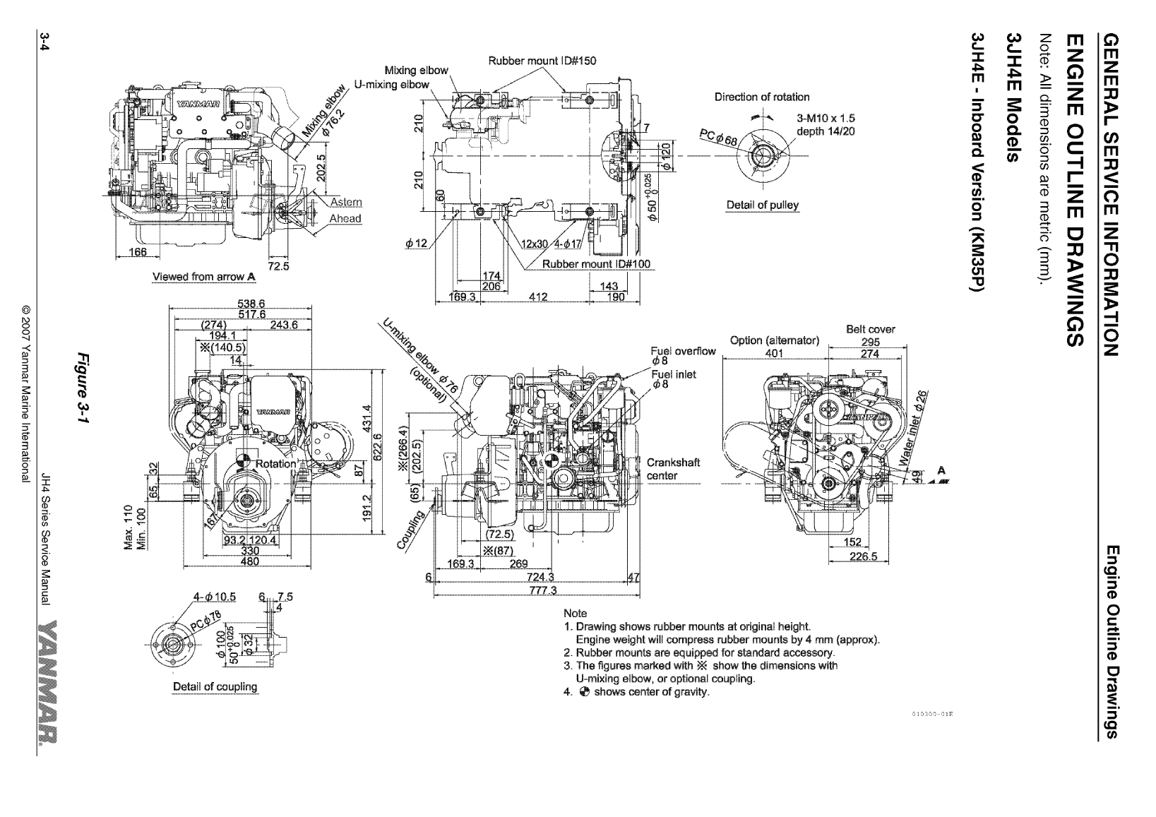 '4jh4 te: Yanmar Inboard Engine 75hp/55kw Service Manual'