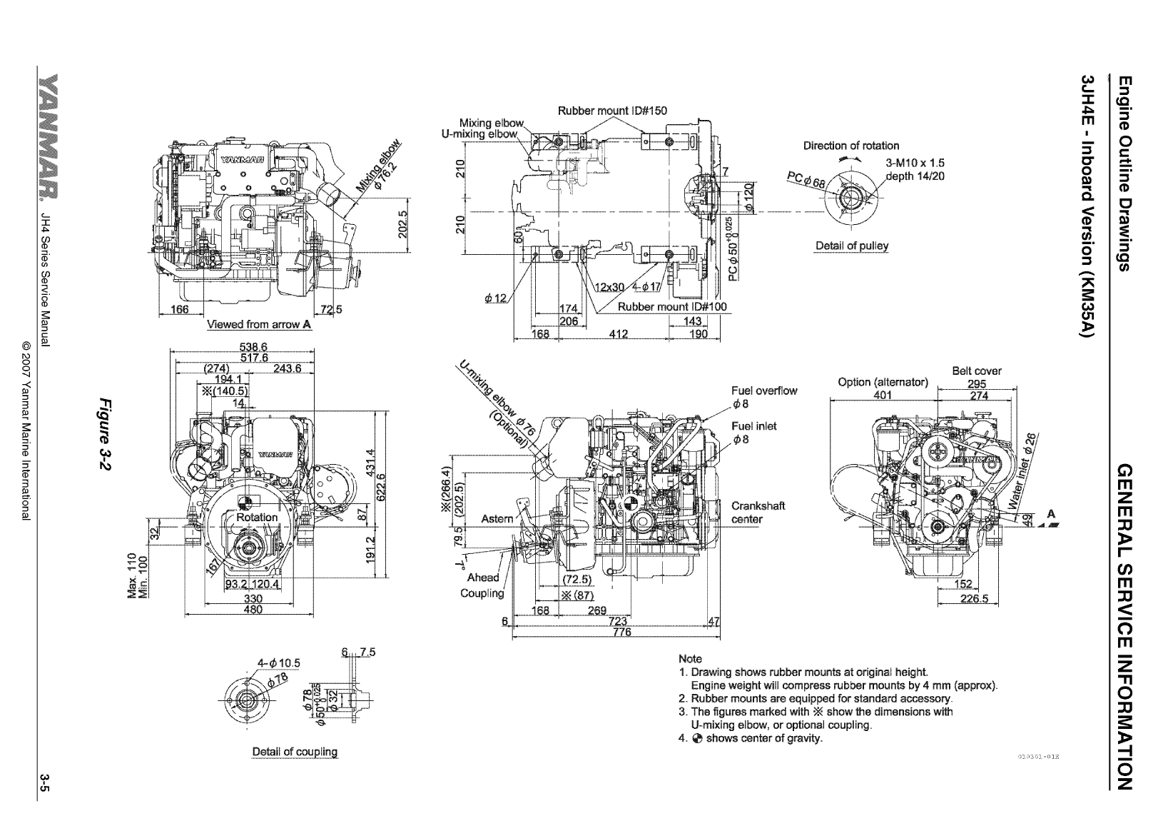 '4jh4 te: Yanmar Inboard Engine 75hp/55kw Service Manual'