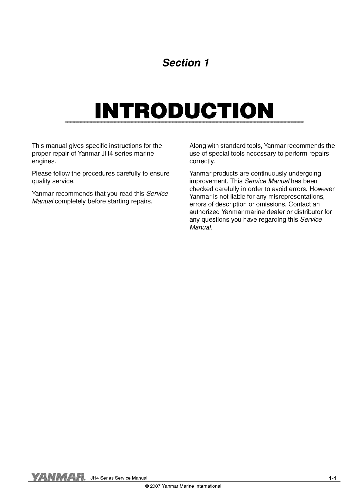 '4jh4 te: Yanmar Inboard Engine 75hp/55kw Service Manual'