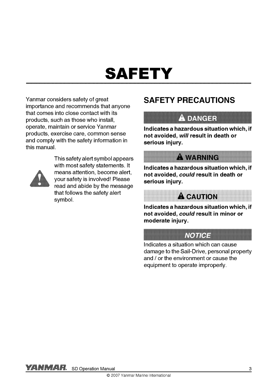4jh4hte sd: Yanmar Saildrive Engine 75hp/55kw Owners Manual
