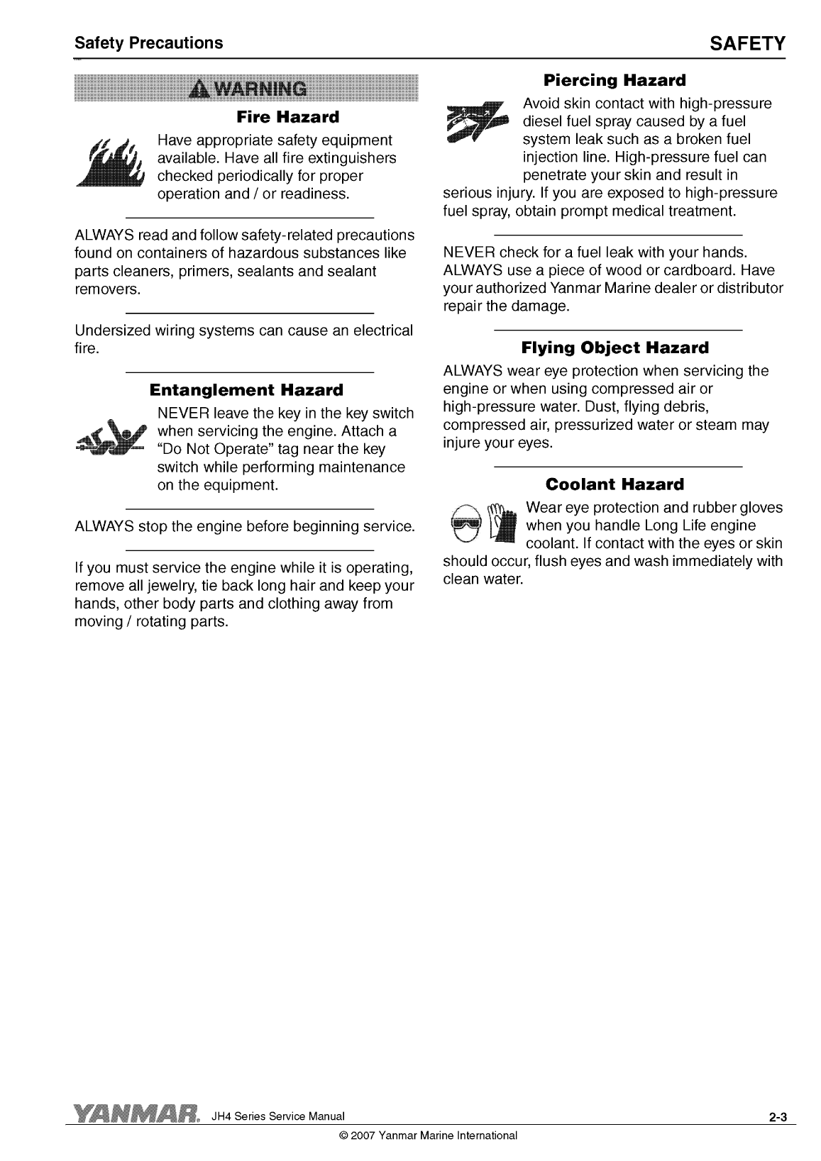 4jh4 te: Yanmar Inboard Engine 75hp/55kw Service Manual