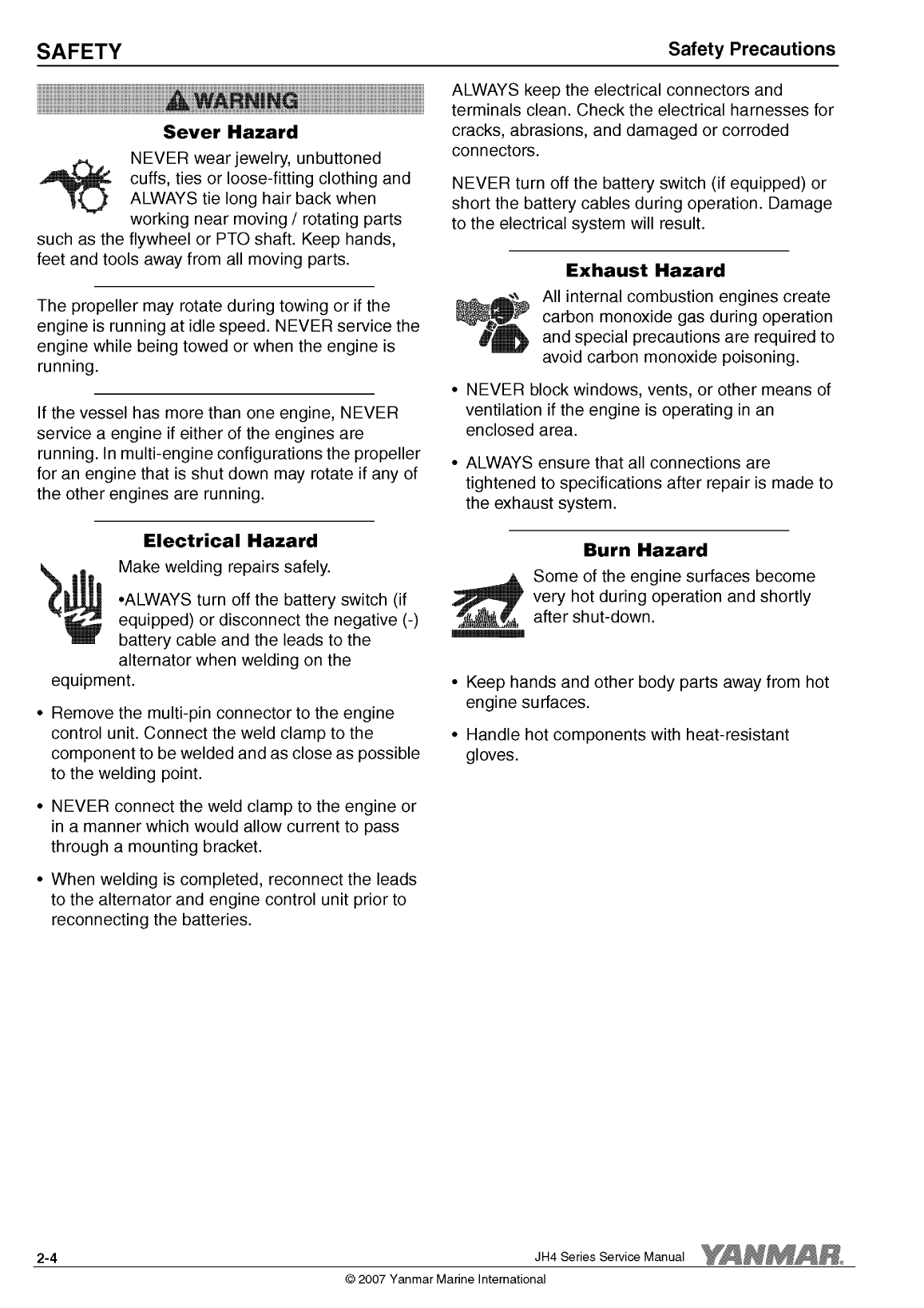 4jh4 te: Yanmar Inboard Engine 75hp/55kw Service Manual