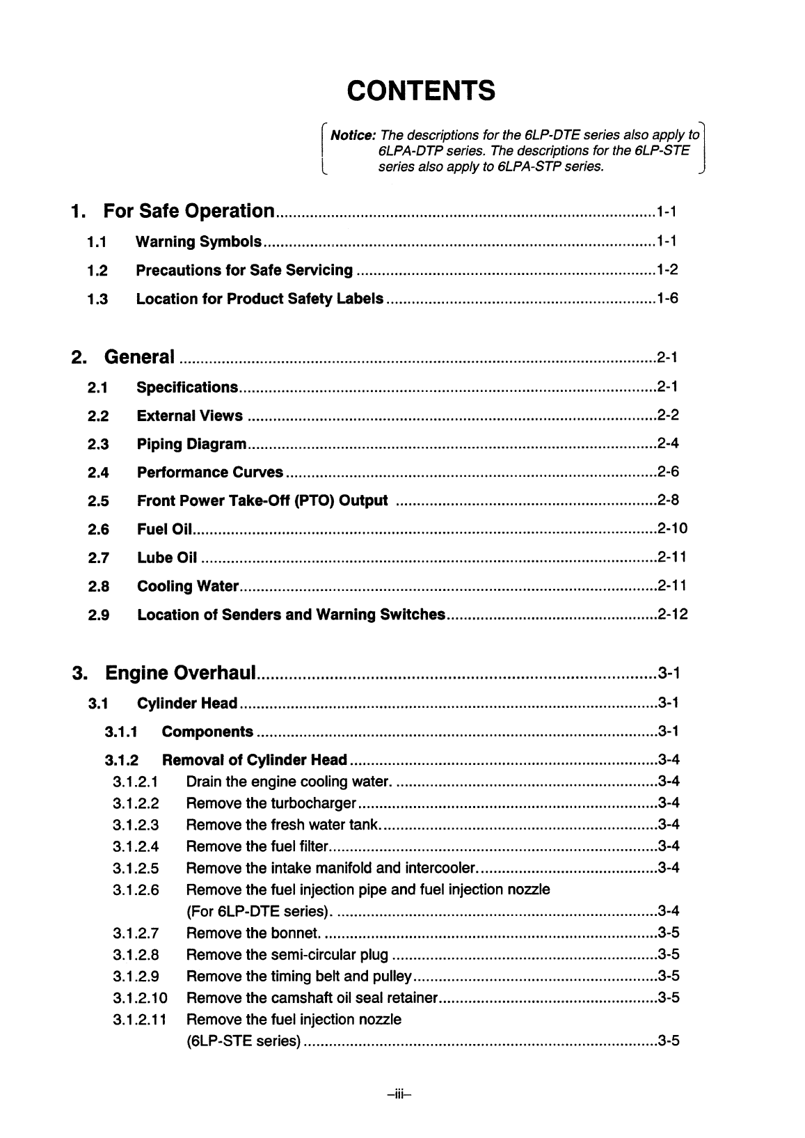 6lpa stzp: Yanmar Diesel Sterndrive Engine 180hp/132kw Bravo 1 Service Manual
