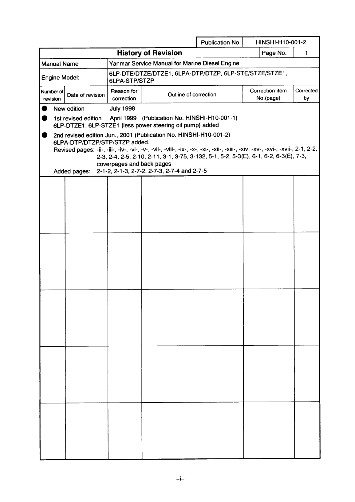6lpa stzp: Yanmar Diesel Sterndrive Engine 180hp/132kw Bravo 3 Service Manual