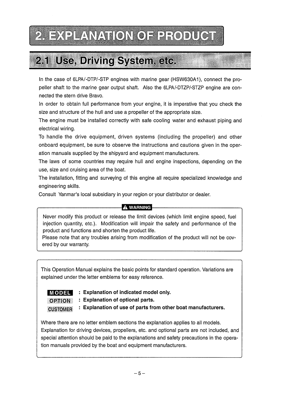 6lpa stzp: Yanmar Diesel Sterndrive Engine 315hp/232kw Bravo 1 Owners Manual