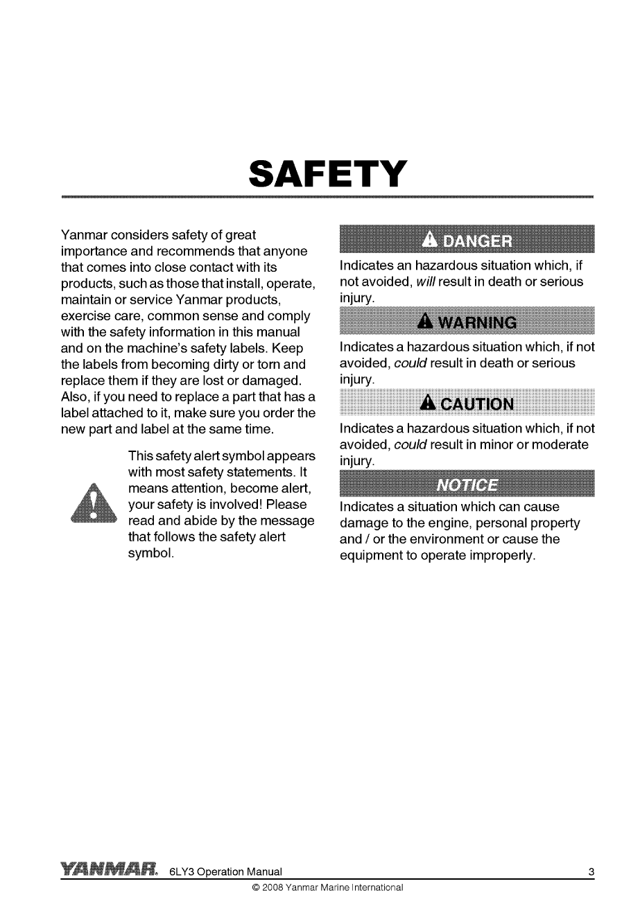 6ly3 utp: Yanmar Inboard Engine 380hp/279kw Owners Manual