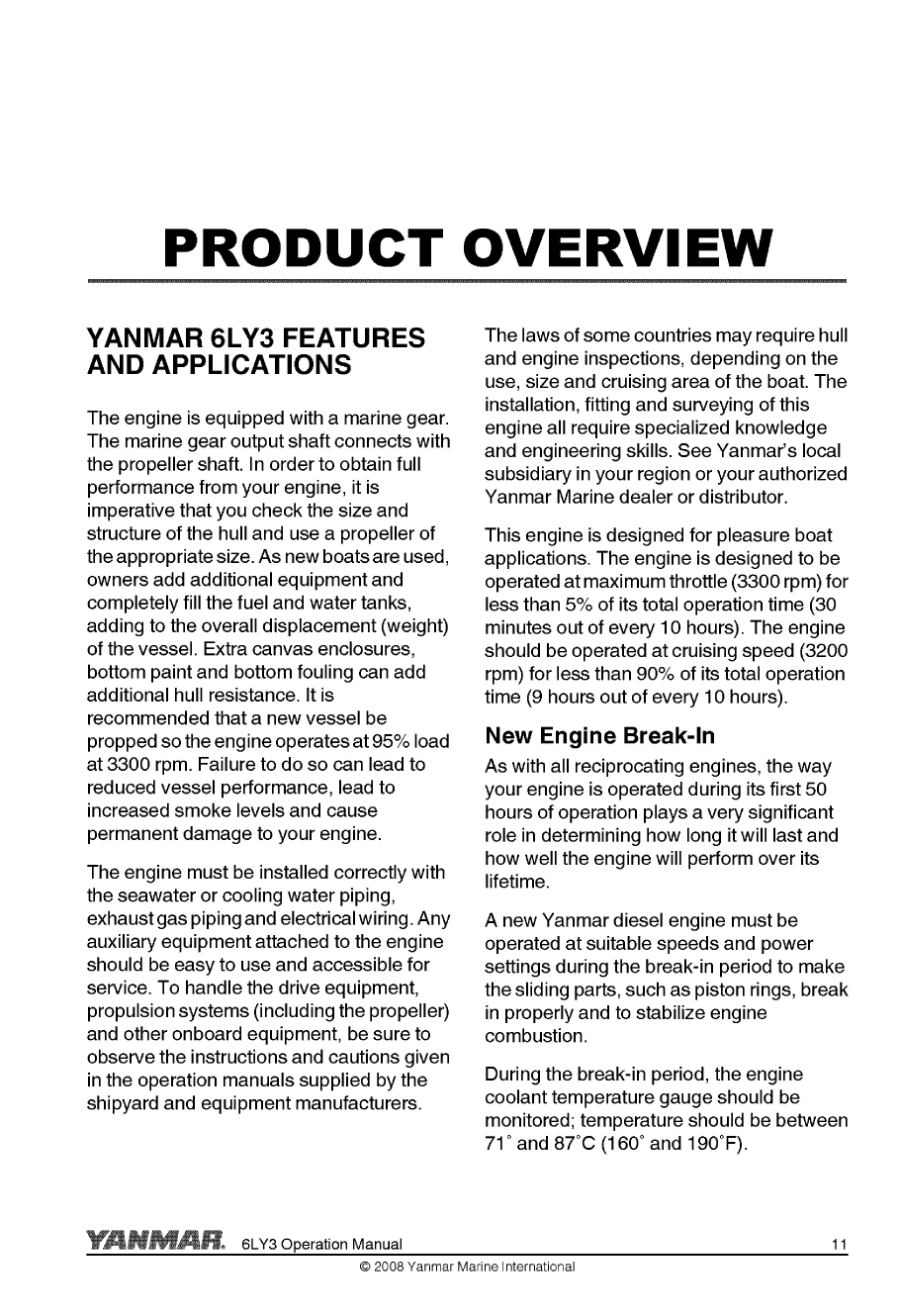 6ly3 utp: Yanmar Inboard Engine 380hp/279kw Owners Manual