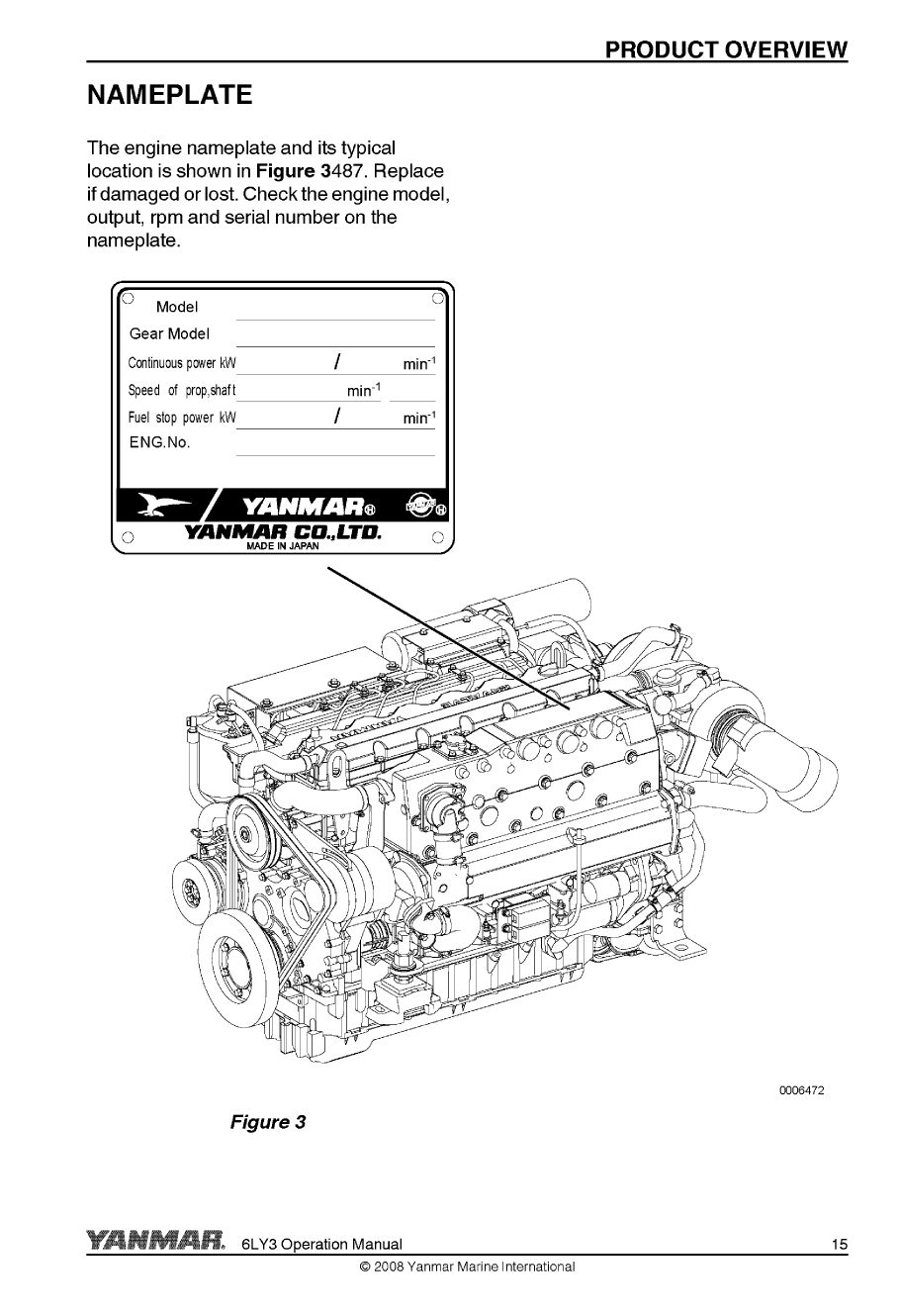 6ly3 utp: Yanmar Inboard Engine 380hp/279kw Owners Manual