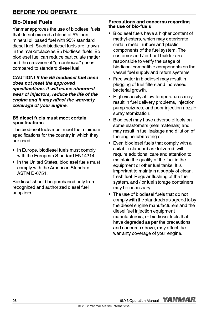 6ly3 utp: Yanmar Inboard Engine 380hp/279kw Owners Manual