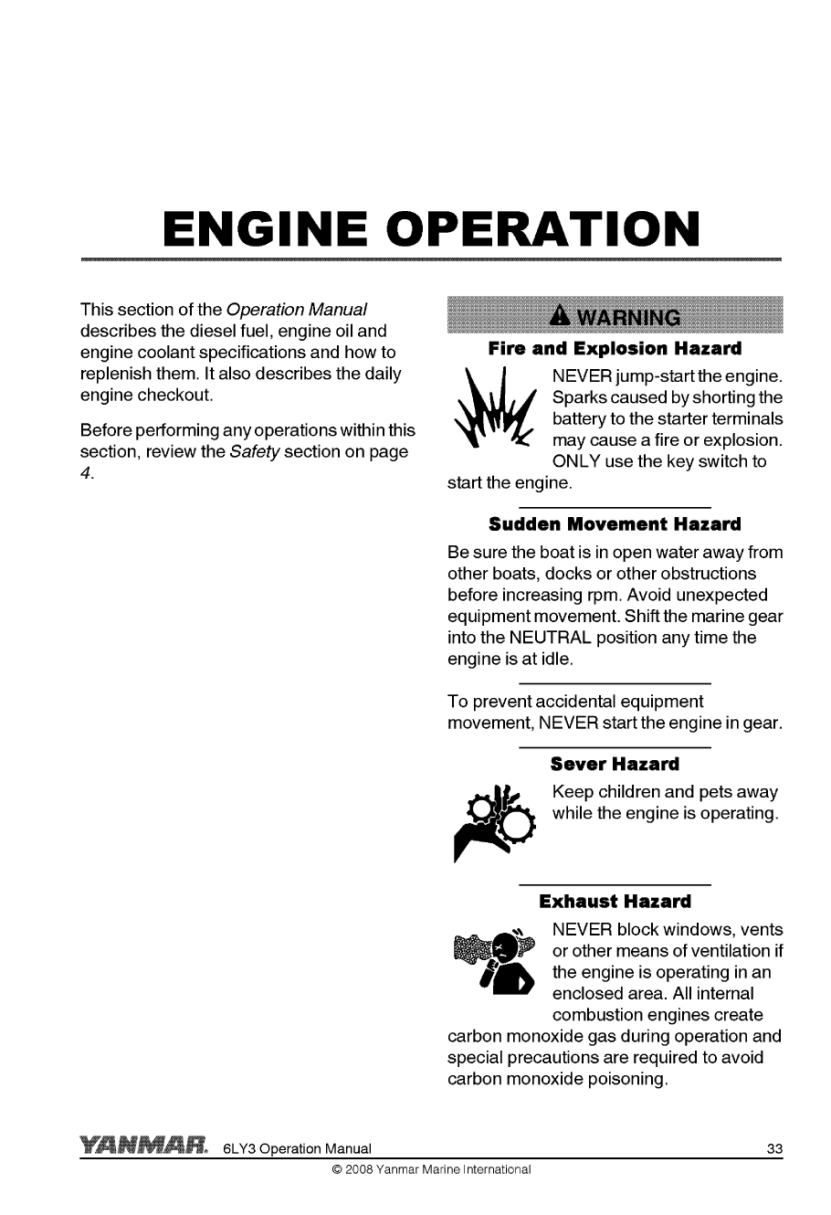 6ly3 utp: Yanmar Inboard Engine 380hp/279kw Owners Manual