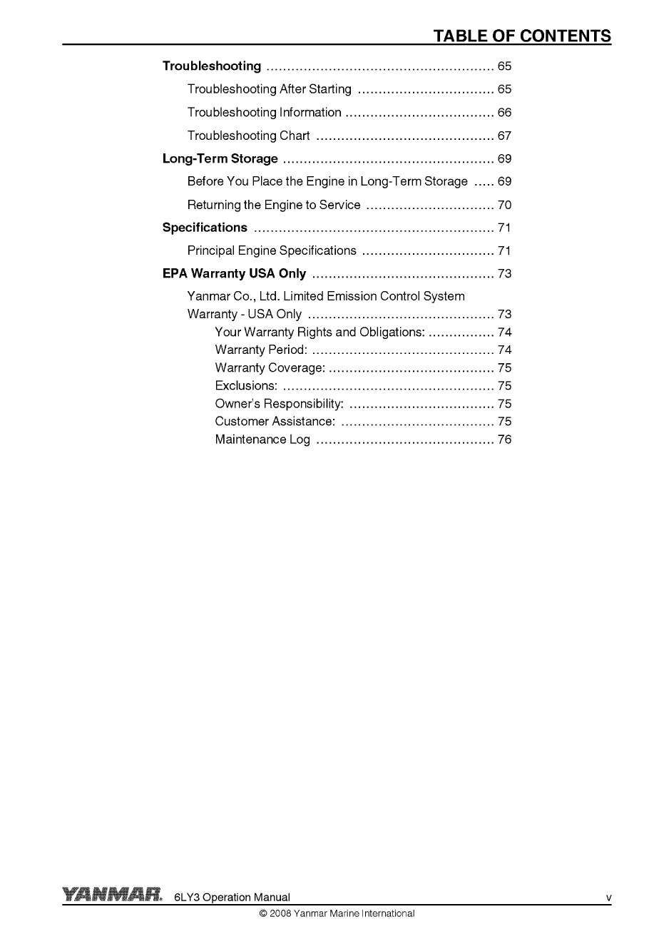 6ly3 utp: Yanmar Inboard Engine 380hp/279kw Owners Manual