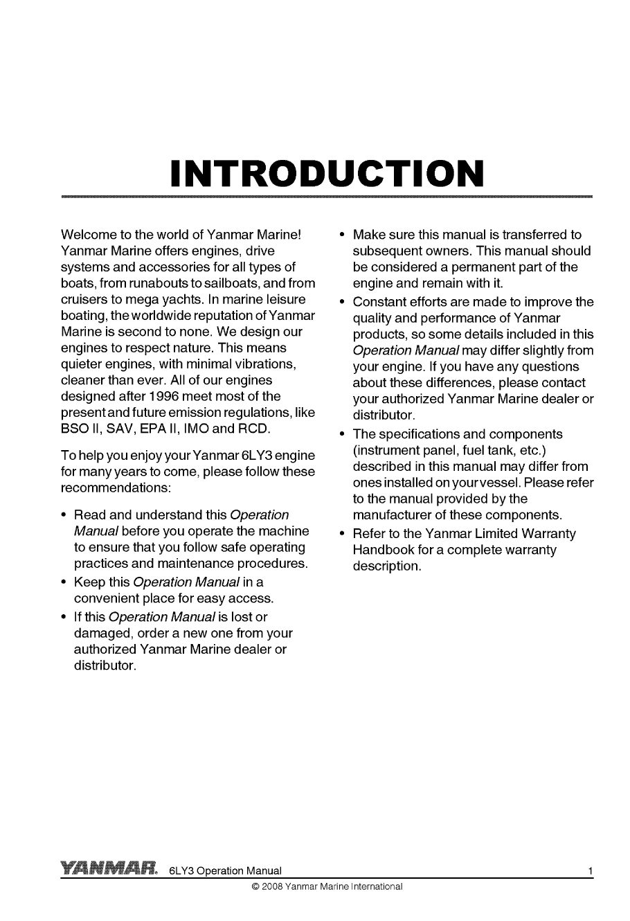 6ly3 utp: Yanmar Inboard Engine 380hp/279kw Owners Manual