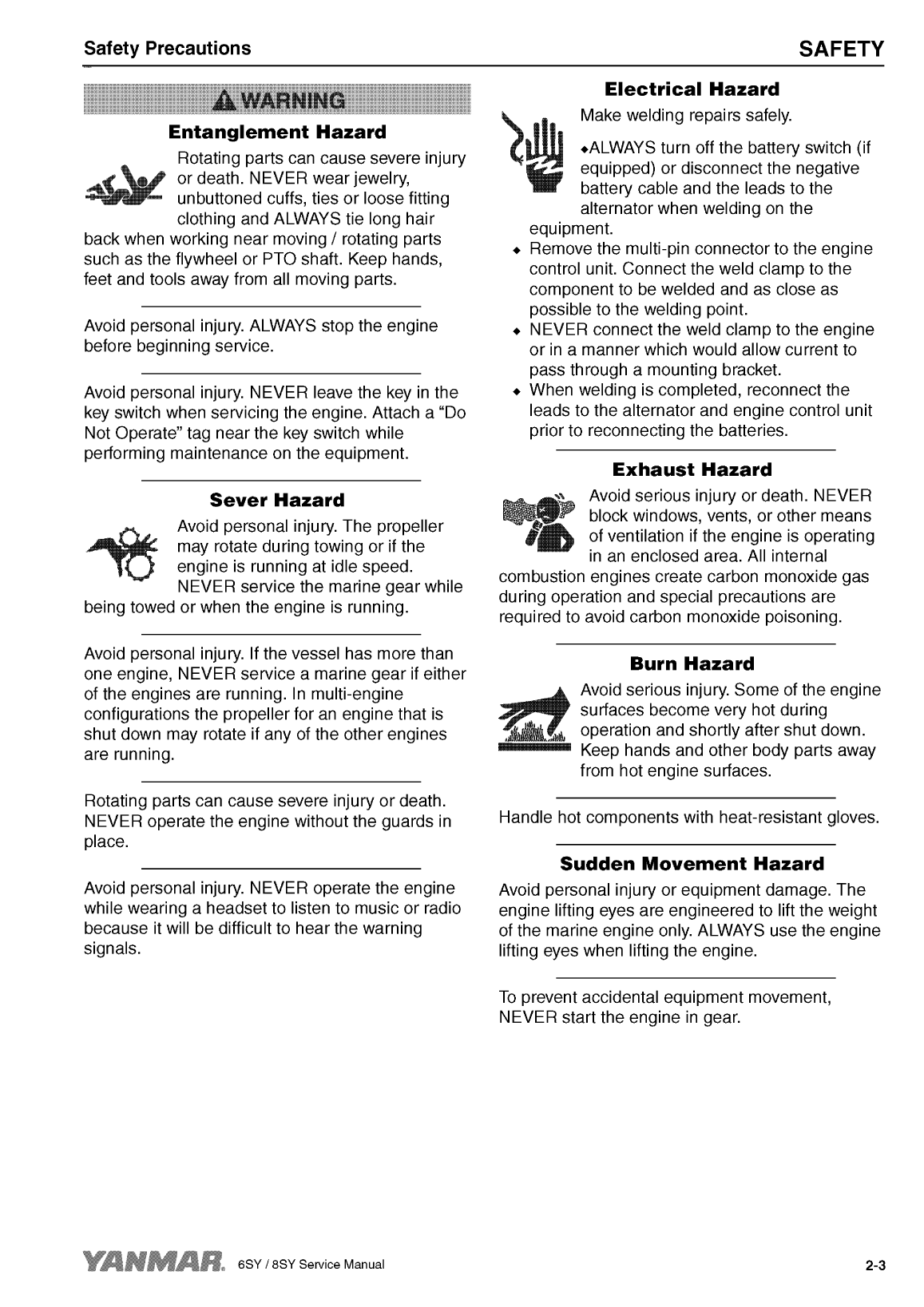 8sy stp: Yanmar Inboard Engine 900hp/662kw Service Manual
