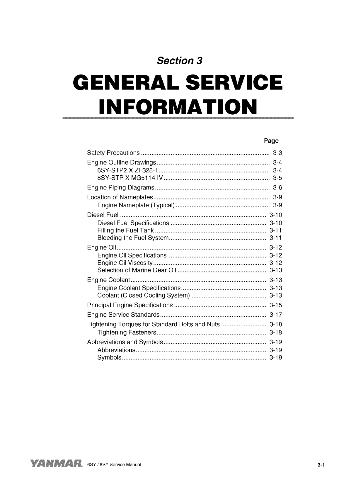 8sy stp: Yanmar Inboard Engine 900hp/662kw Service Manual