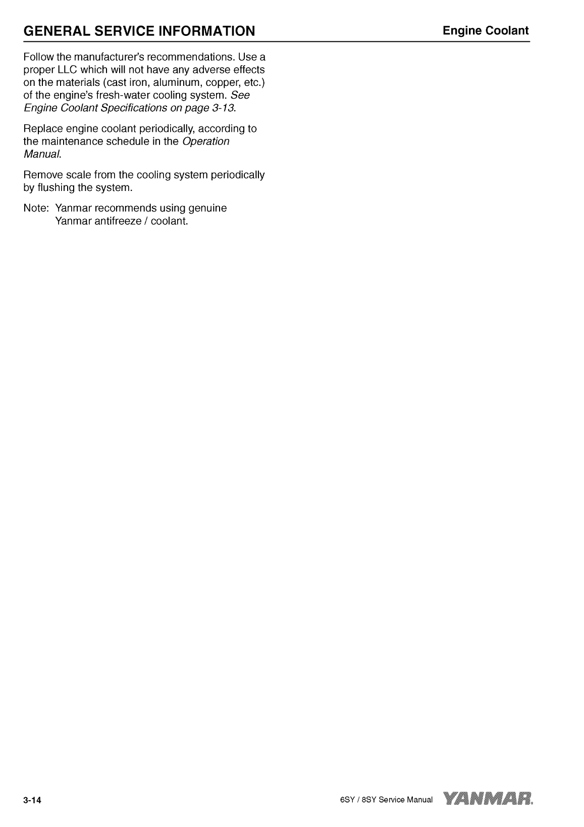 8sy stp: Yanmar Inboard Engine 900hp/662kw Service Manual