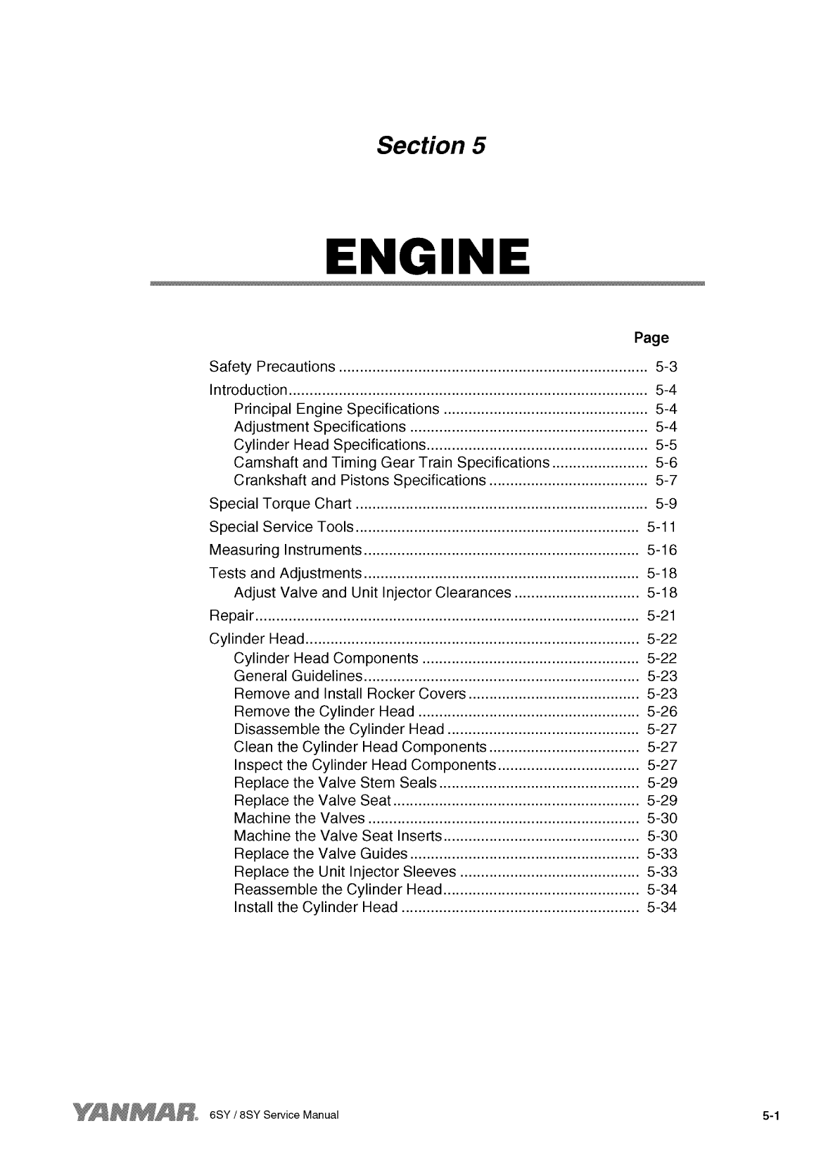 '8sy stp: Yanmar Inboard Engine 900hp/662kw Service Manual'