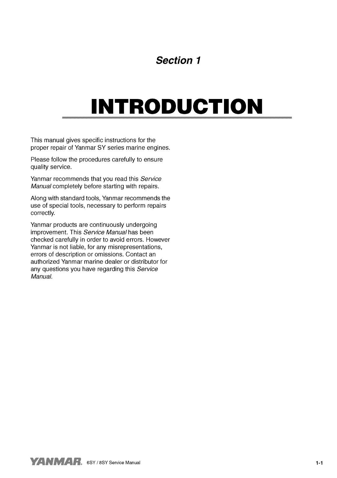 8sy stp: Yanmar Inboard Engine 900hp/662kw Service Manual