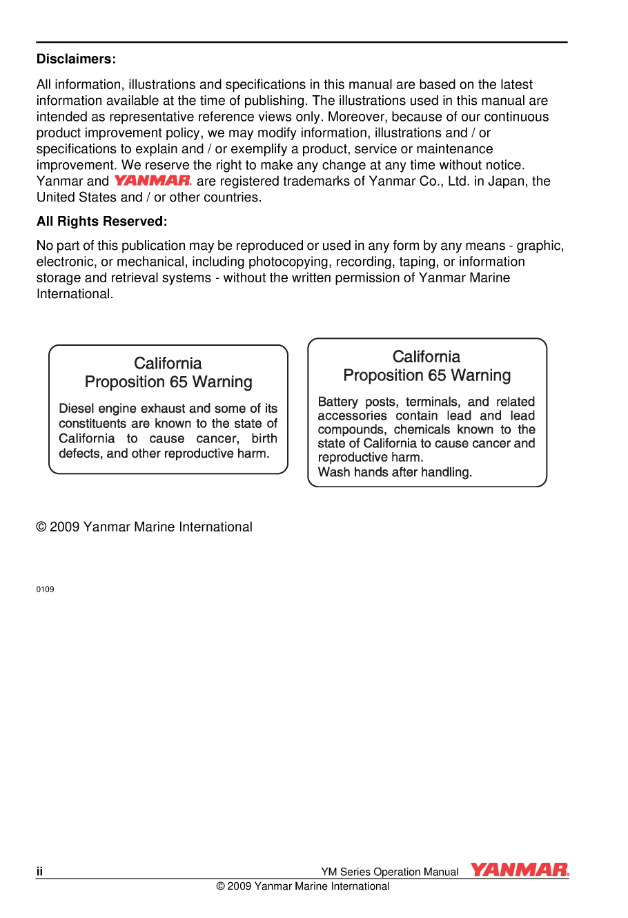 Yanmar Ym Series Operations Manual V2 21jan09