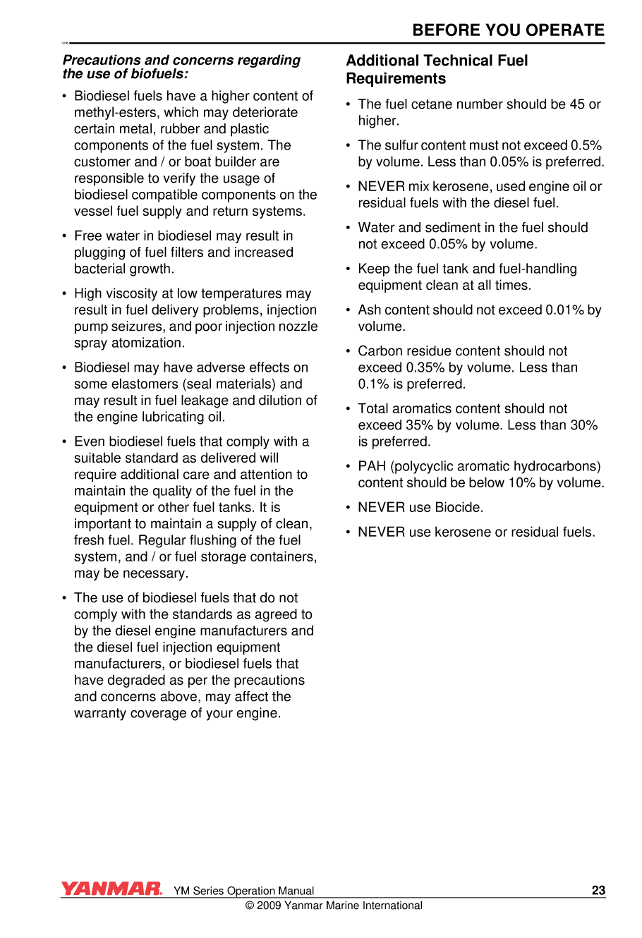 Yanmar Ym Series Operations Manual V2 21jan09