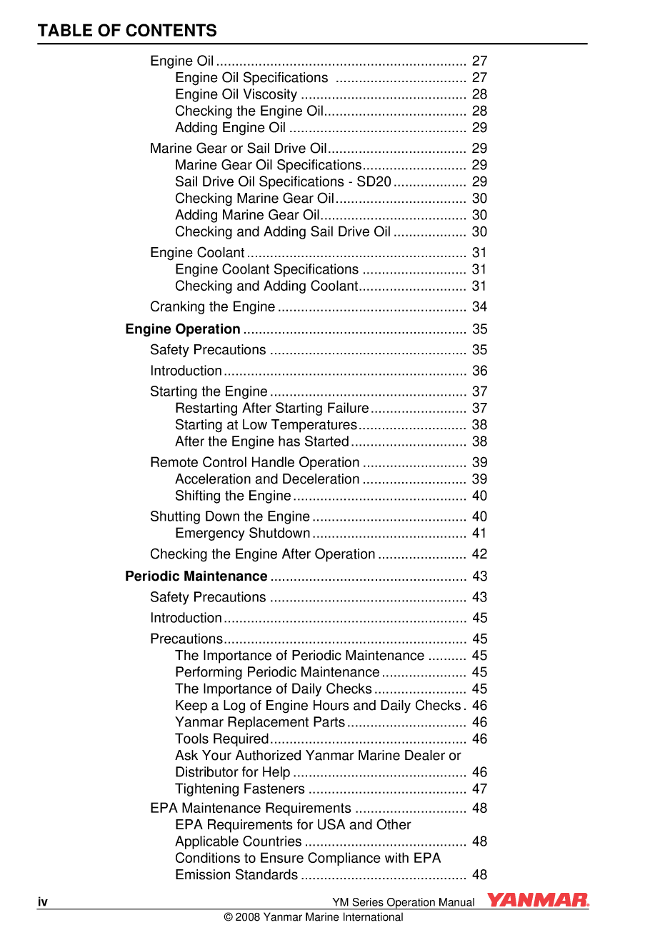 Yanmar Ym Series Operations Manual V2 21jan09