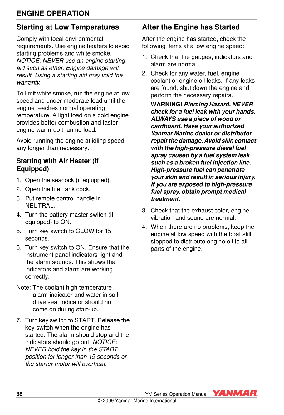 Yanmar Ym Series Operations Manual V2 21jan09