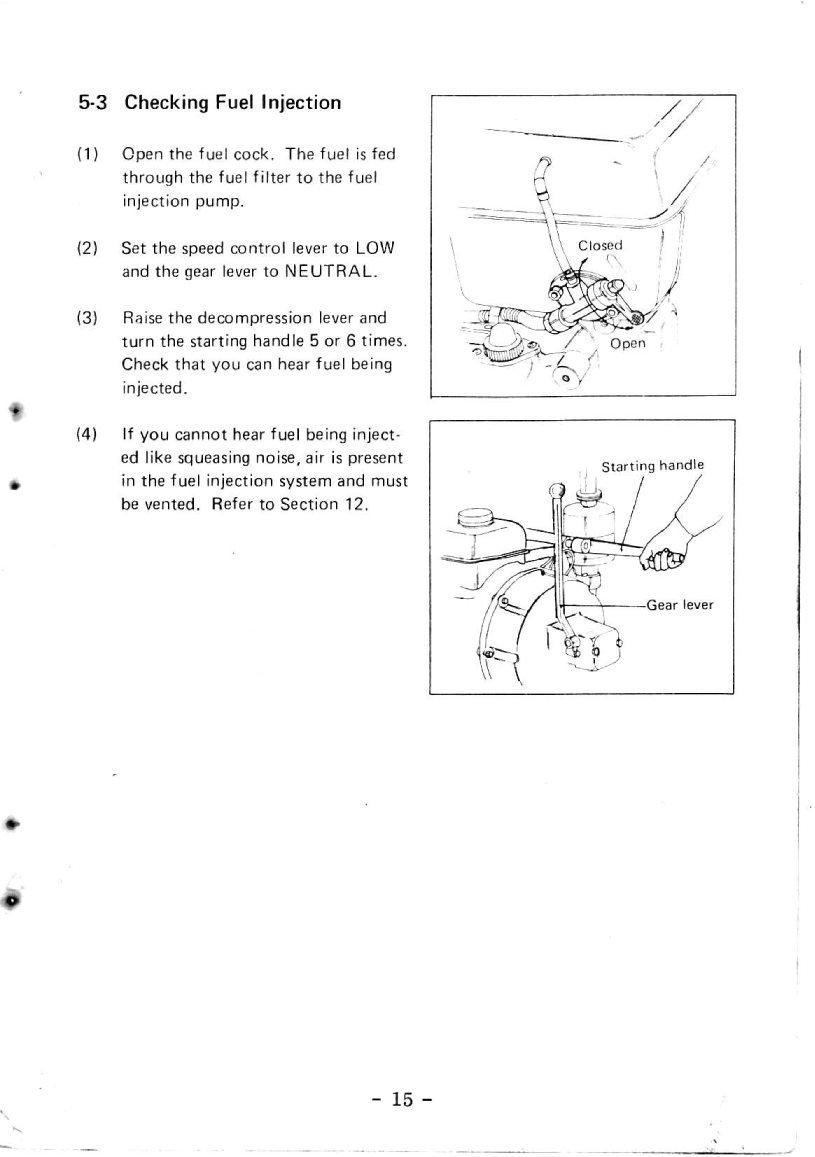 Yanmar Yse Instruction Manual