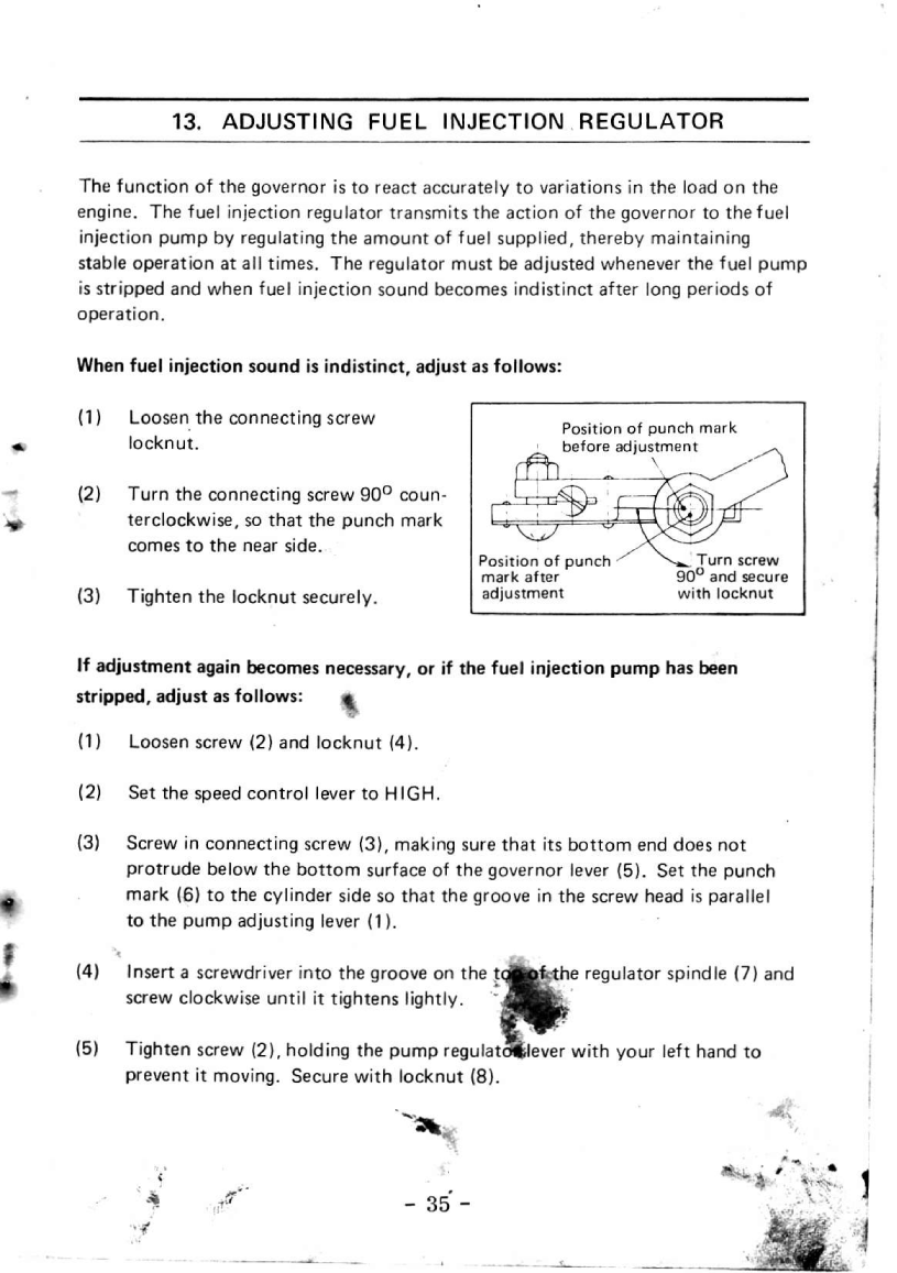 Yanmar Yse Instruction Manual