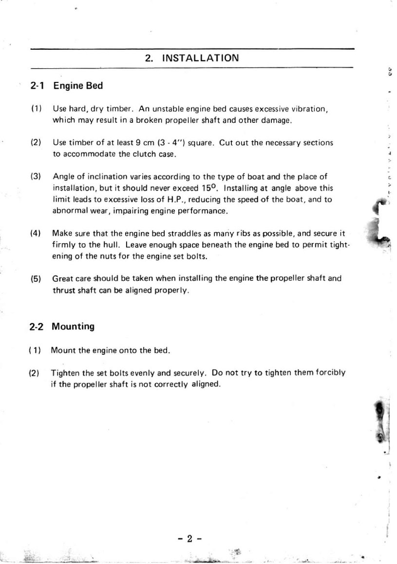 Yanmar Yse Instruction Manual
