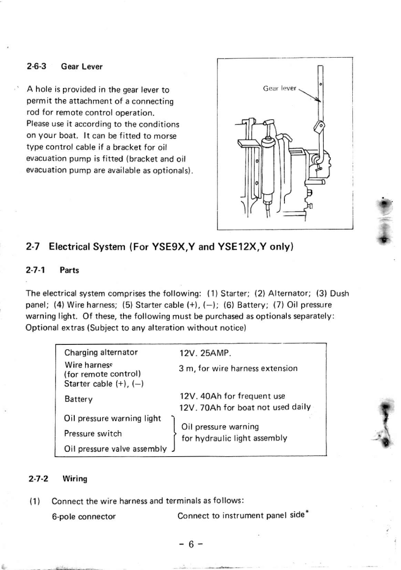 Yanmar Yse Instruction Manual