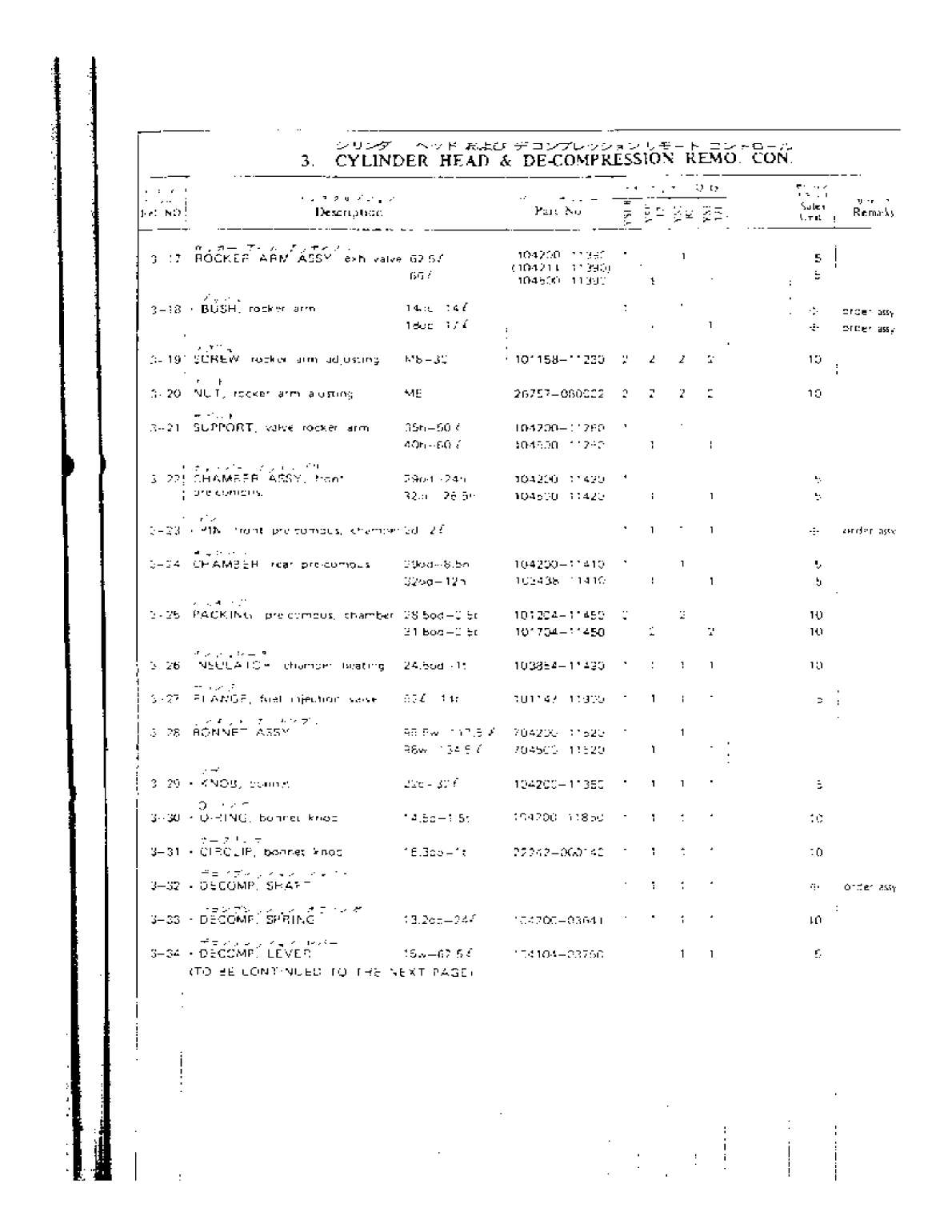 Yanmar Yse Parts List