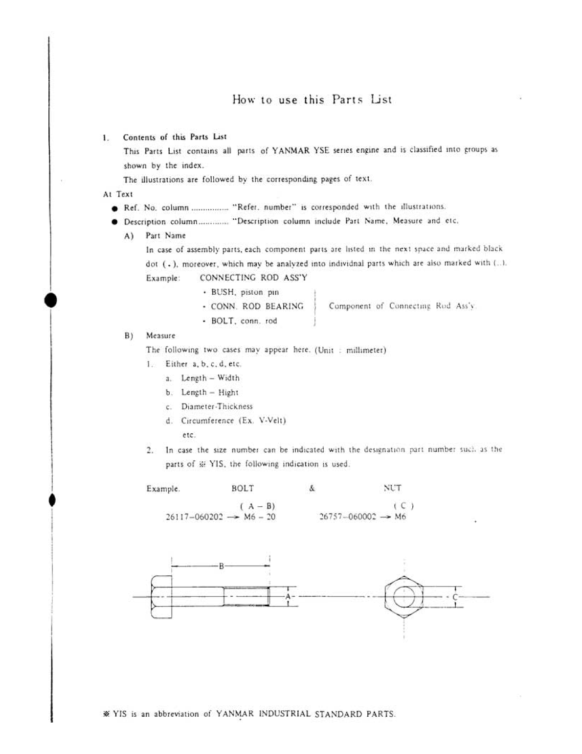 Yanmar Yse Parts List