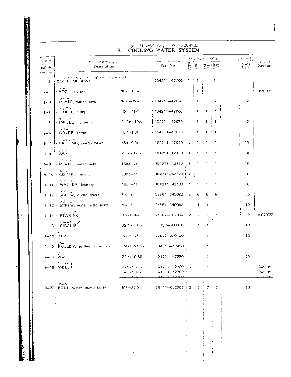 Yanmar Yse Parts List