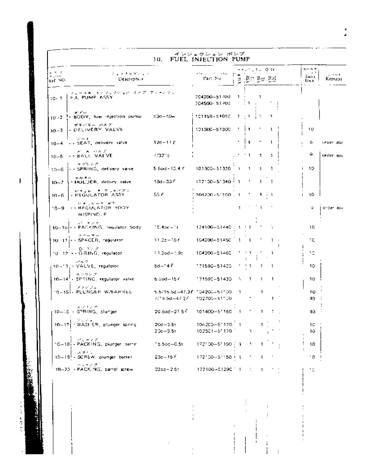Yanmar Yse Parts List