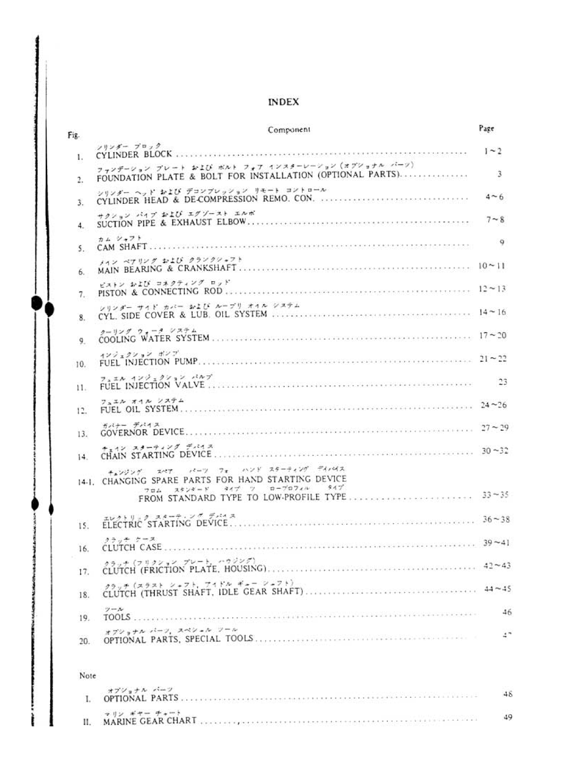 Yanmar Yse Parts List