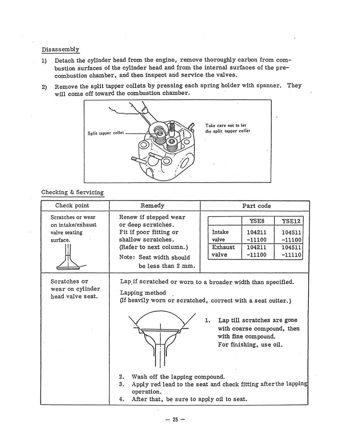 Yanmar yse ysb Service Manual