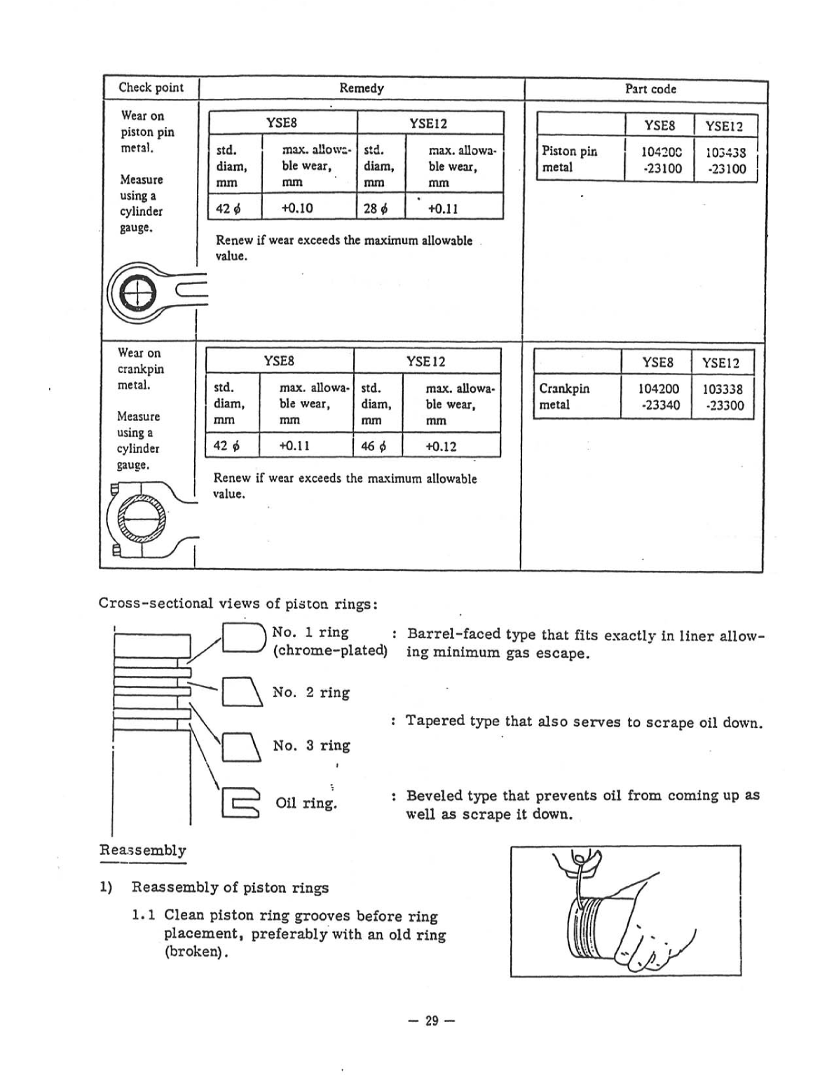 Yanmar yse ysb Service Manual