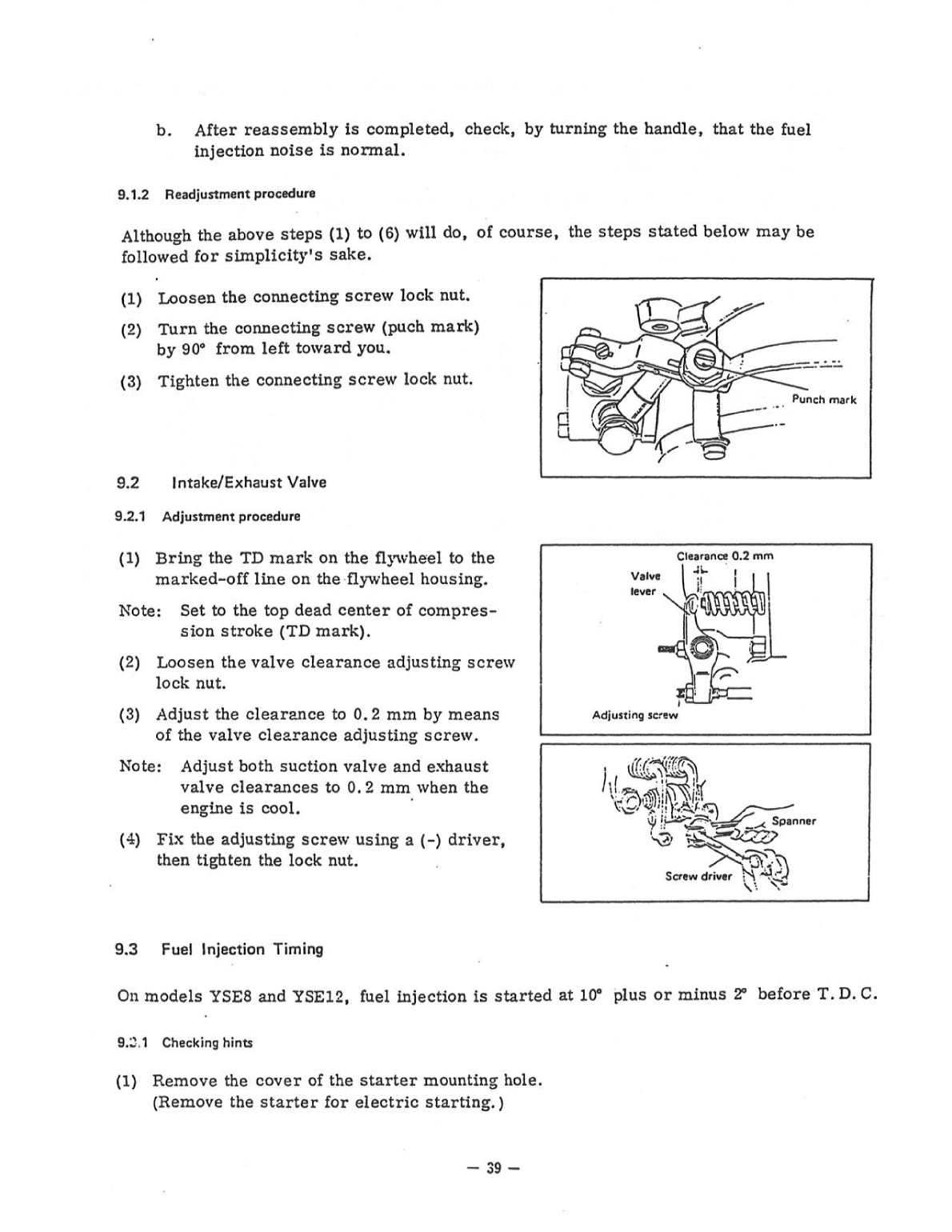 Yanmar yse ysb Service Manual
