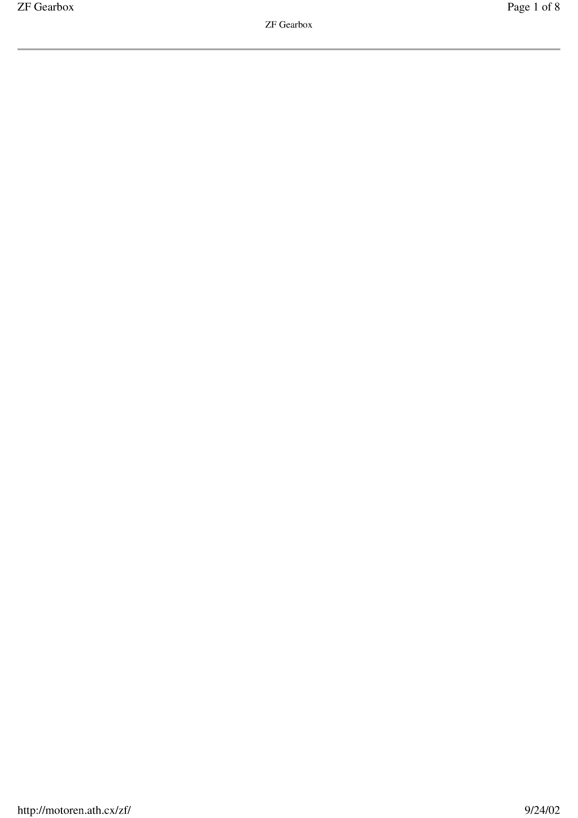 Zf Bw 6m Tranmission