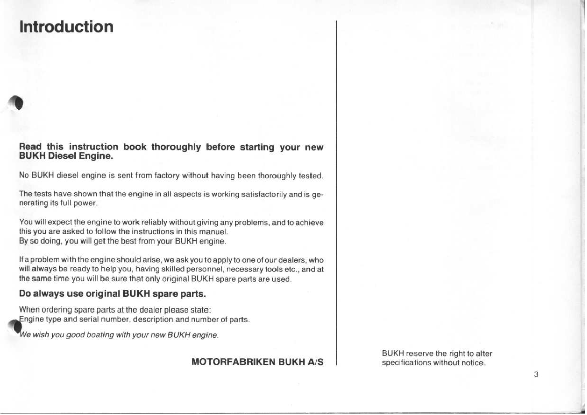 Bukh Diesel Owners Handbook