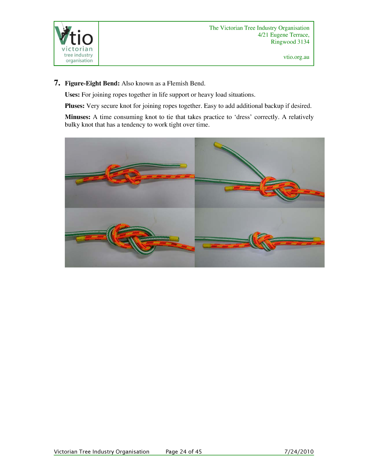 Knots for Arboriculture