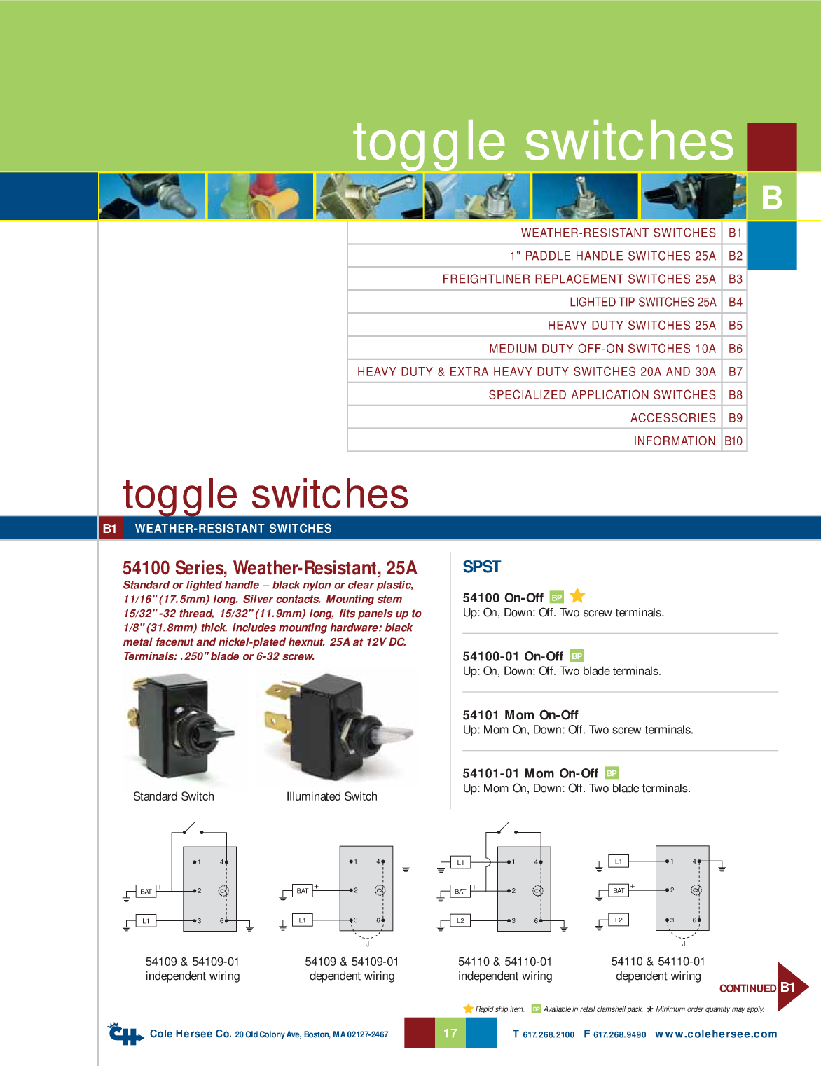 Cole Hersee Illuminated Spdt M 54111 01 Toggle For Nav Lights